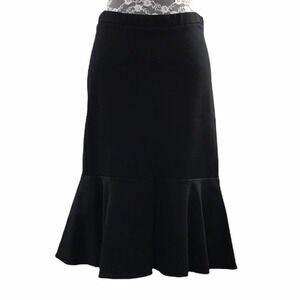 Trina Turk Alina Midi Skirt‎ Black Fit Flare A-Line